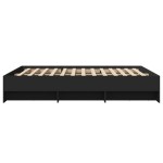 vidaXL Cadru de pat fără saltea Negru 160x200cm Lemn prelucrat