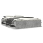 vidaXL Cadru de pat fără saltea Gri beton 160x200cm Lemn prelucrat vidaXL Cadru de pat fără saltea Gri beton 160x200cm Lemn prelucrat