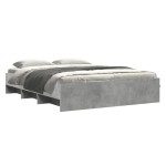 vidaXL Cadru de pat fără saltea Gri beton 160x200cm Lemn prelucrat vidaXL Cadru de pat fără saltea Gri beton 160x200cm Lemn prelucrat