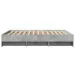vidaXL Cadru de pat fără saltea Gri beton 160x200cm Lemn prelucrat vidaXL Cadru de pat fără saltea Gri beton 160x200cm Lemn prelucrat