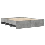 vidaXL Cadru de pat fără saltea Gri beton 160x200cm Lemn prelucrat vidaXL Cadru de pat fără saltea Gri beton 160x200cm Lemn prelucrat