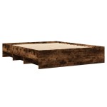 vidaXL Cadru de pat fără saltea Stejar afumat 160x200cm Lemn prelucrat vidaXL Cadru de pat fără saltea Stejar afumat 160x200cm Lemn prelucrat