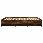 vidaXL Cadru de pat fără saltea Stejar afumat 160x200cm Lemn prelucrat vidaXL Cadru de pat fără saltea Stejar afumat 160x200cm Lemn prelucrat
