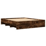vidaXL Cadru de pat fără saltea Stejar afumat 160x200cm Lemn prelucrat vidaXL Cadru de pat fără saltea Stejar afumat 160x200cm Lemn prelucrat