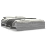 vidaXL Cadru de pat fără saltea Gri Sonoma 160x200cm lemn prelucrat