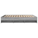 vidaXL Cadru de pat fără saltea Gri Sonoma 160x200cm lemn prelucrat