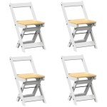 vidaXL Set mobilier tip fluture Corona, pliabil 5 piese alb lemn pin