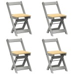 vidaXL Set mobilier tip fluture Corona, pliabil 5 piese gri lemn pin vidaXL Set mobilier tip fluture Corona, pliabil 5 piese gri lemn pin