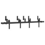 vidaXL Set feronerie pentru uși glisante, negru, 152,5 cm, oțel