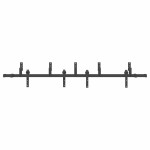 vidaXL Set feronerie pentru uși glisante, negru, 213,5 cm, oțel vidaXL Set feronerie pentru uși glisante, negru, 213,5 cm, oțel