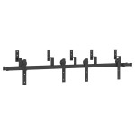 vidaXL Set feronerie pentru ușă glisantă, negru, 183 cm, oțel vidaXL Set feronerie pentru ușă glisantă, negru, 183 cm, oțel