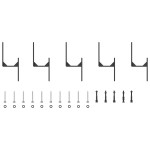 vidaXL Set feronerie pentru ușă glisantă, negru, 183 cm, oțel vidaXL Set feronerie pentru ușă glisantă, negru, 183 cm, oțel