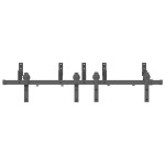 vidaXL Set feronerie pentru uși glisante, negru, 152,5 cm, oțel