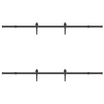 vidaXL Set feronerie pentru uși glisante, negru, 213,5 cm, oțel