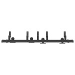 vidaXL Set feronerie pentru uși glisante, negru, 152,5 cm, oțel