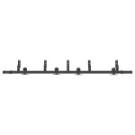 vidaXL Set feronerie pentru uși glisante, negru, 213,5 cm, oțel