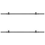 vidaXL Set feronerie pentru uși glisante, negru, 213,5 cm, oțel