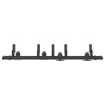 vidaXL Set feronerie pentru uși glisante, negru, 152,5 cm, oțel vidaXL Set feronerie pentru uși glisante, negru, 152,5 cm, oțel