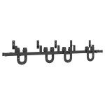 vidaXL Set feronerie pentru ușă glisantă, negru, 183 cm, oțel vidaXL Set feronerie pentru ușă glisantă, negru, 183 cm, oțel