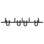 vidaXL Set feronerie pentru ușă glisantă, negru, 183 cm, oțel vidaXL Set feronerie pentru ușă glisantă, negru, 183 cm, oțel