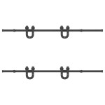 vidaXL Set feronerie pentru uși glisante, negru, 200 cm, oțel