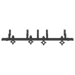 vidaXL Set feronerie pentru uși glisante, negru, 152,5 cm, oțel