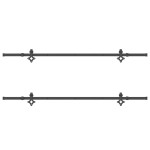 vidaXL Set feronerie pentru uși glisante, negru, 213,5 cm, oțel