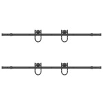 vidaXL Set feronerie pentru ușă glisantă, negru, 183 cm, oțel vidaXL Set feronerie pentru ușă glisantă, negru, 183 cm, oțel