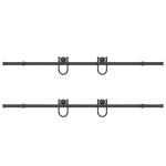 vidaXL Set feronerie pentru uși glisante, negru, 200 cm, oțel