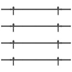 vidaXL Set feronerie pentru uși glisante, negru, 427 cm, oțel