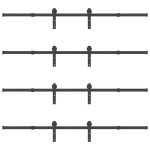 vidaXL Set feronerie pentru uși glisante, negru, 366 cm, oțel
