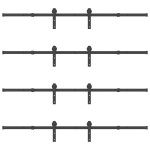 vidaXL Set feronerie pentru uși glisante, negru, 400 cm, oțel vidaXL Set feronerie pentru uși glisante, negru, 400 cm, oțel