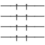 vidaXL Set feronerie pentru uși glisante, negru, 427 cm, oțel