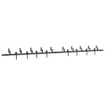 vidaXL Set feronerie pentru uși glisante, negru, 427 cm, oțel vidaXL Set feronerie pentru uși glisante, negru, 427 cm, oțel
