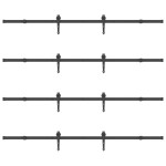vidaXL Set feronerie pentru uși glisante, negru, 427 cm, oțel vidaXL Set feronerie pentru uși glisante, negru, 427 cm, oțel