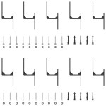 vidaXL Set feronerie pentru uși glisante, negru, 427 cm, oțel vidaXL Set feronerie pentru uși glisante, negru, 427 cm, oțel