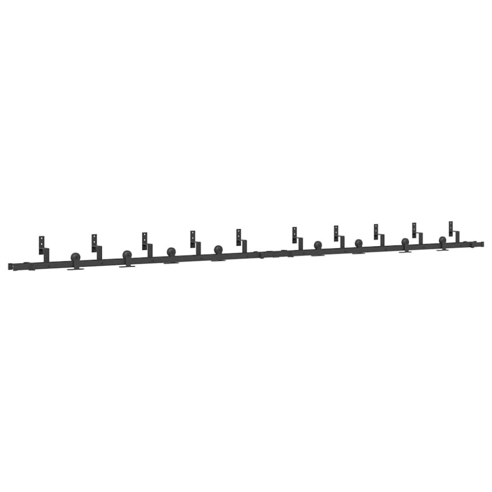 vidaXL Set feronerie pentru uși glisante, negru, 427 cm, oțel