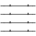 vidaXL Set feronerie pentru uși glisante, negru, 427 cm, oțel