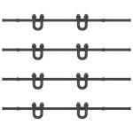 vidaXL Set feronerie pentru uși glisante, negru, 400 cm, oțel