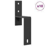 vidaXL Set feronerie pentru uși glisante, negru, 305 cm, oțel vidaXL Set feronerie pentru uși glisante, negru, 305 cm, oțel