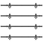 vidaXL Set feronerie pentru uși glisante, negru, 305 cm, oțel vidaXL Set feronerie pentru uși glisante, negru, 305 cm, oțel