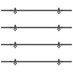 vidaXL Set feronerie pentru uși glisante, negru, 427 cm, oțel