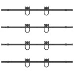 vidaXL Set feronerie pentru uși glisante, negru, 366 cm, oțel