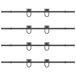 vidaXL Set feronerie pentru uși glisante, negru, 400 cm, oțel