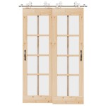 vidaXL Set piese pentru ușă glisantă, argintiu, 183 cm oțel inoxidabil vidaXL Set piese pentru ușă glisantă, argintiu, 183 cm oțel inoxidabil