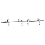 vidaXL Set piese pentru ușă glisantă, argintiu, 183 cm oțel inoxidabil