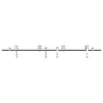 vidaXL Set piese pentru ușă glisantă, argintiu, 183 cm oțel inoxidabil