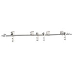 vidaXL Set piese pentru ușă glisantă, argintiu, 200 cm oțel inoxidabil
