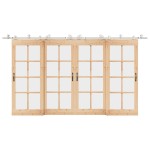 vidaXL Set piese pentru ușă glisantă, argintiu, 200 cm oțel inoxidabil
