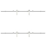 vidaXL Set piese pentru ușă glisantă, argintiu, 200 cm oțel inoxidabil